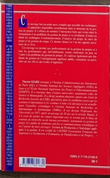 Libro "gestión de proyectos", Vincent Giard, economica - en muy buen estado – photo 2